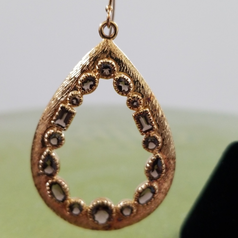 Used .925 Silver Earrings with Gem Accents - Picture 3 of 7